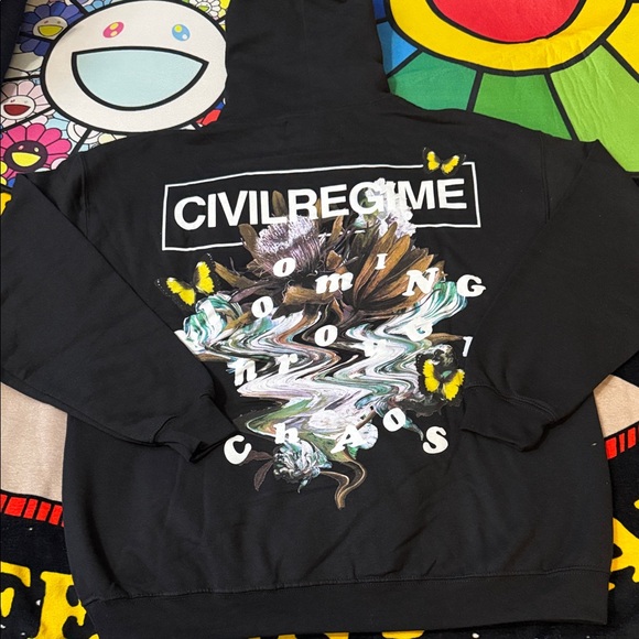Civil Regime Black Hoodie for Men - Picture 8 of 11